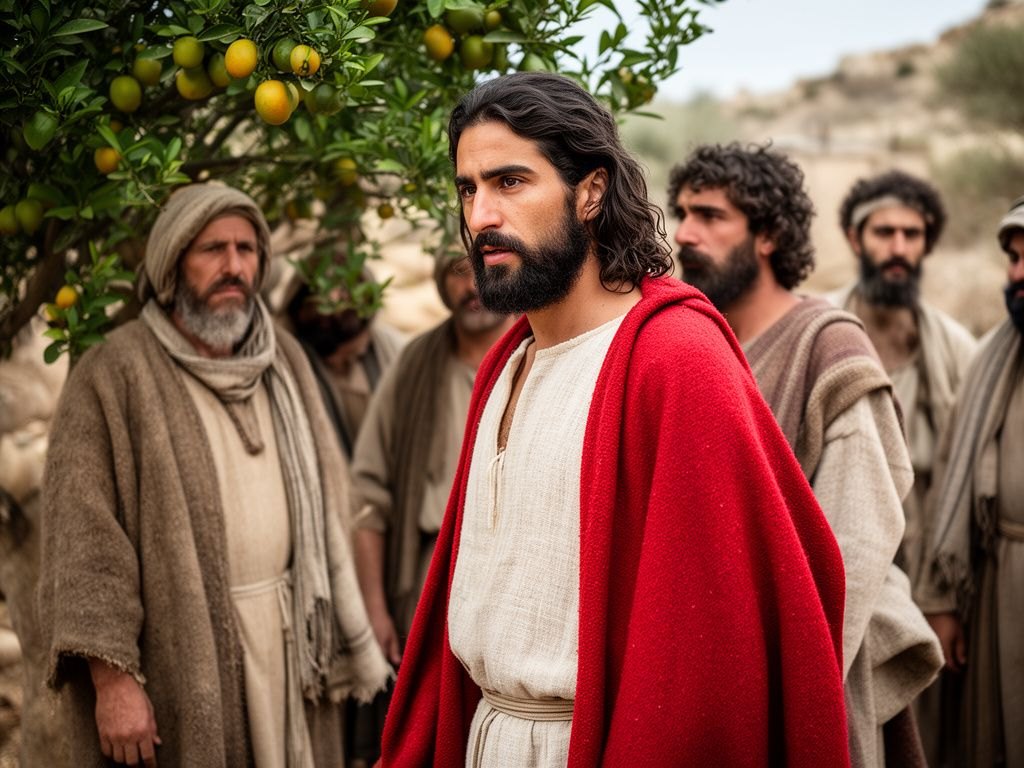 Uma arvore e seus frutos como imagem do teste de autenticidade que Jesus prope: a arvore boa da fruto bom e a arvore ma da fruto mau, porque pelo fruto se conhece a arvore.