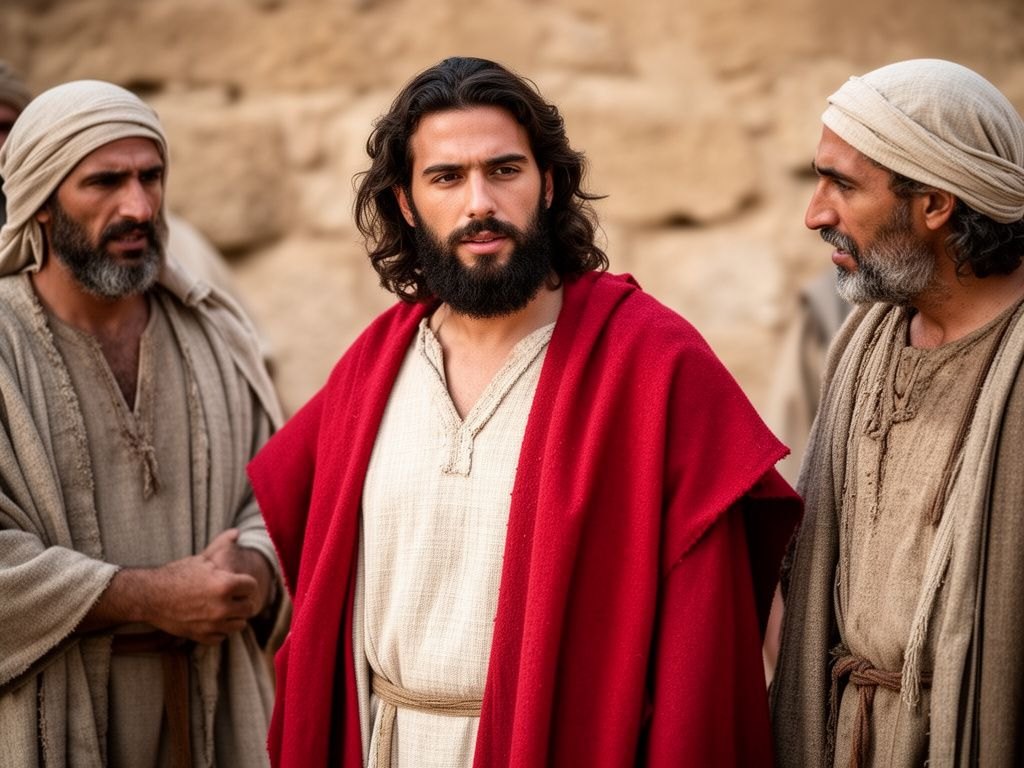 Lideres religiosos, com cortesia calculada, exigindo de Jesus 'um sinal do ceu' logo apos terem atribuido ao demonio o milagre que presenciaram - o pedido que nao busca, mas testa.