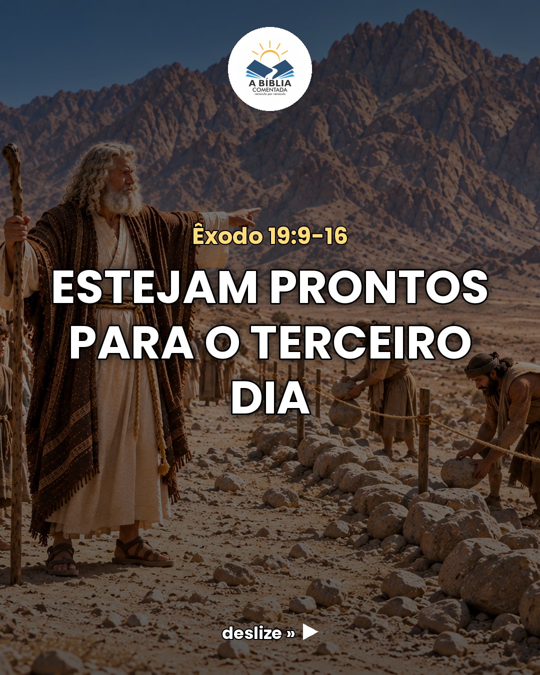 Três dias de preparação para encontrar Deus. ⏳

*"Vá ao povo